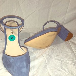 Velvet blue heels